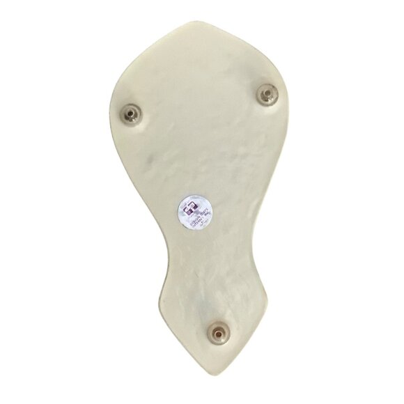 Vtg 1974 Hawaii Beach Stone Art Decor Trivet Design Gift 7.5” Abalone Shell - Picture 2 of 5